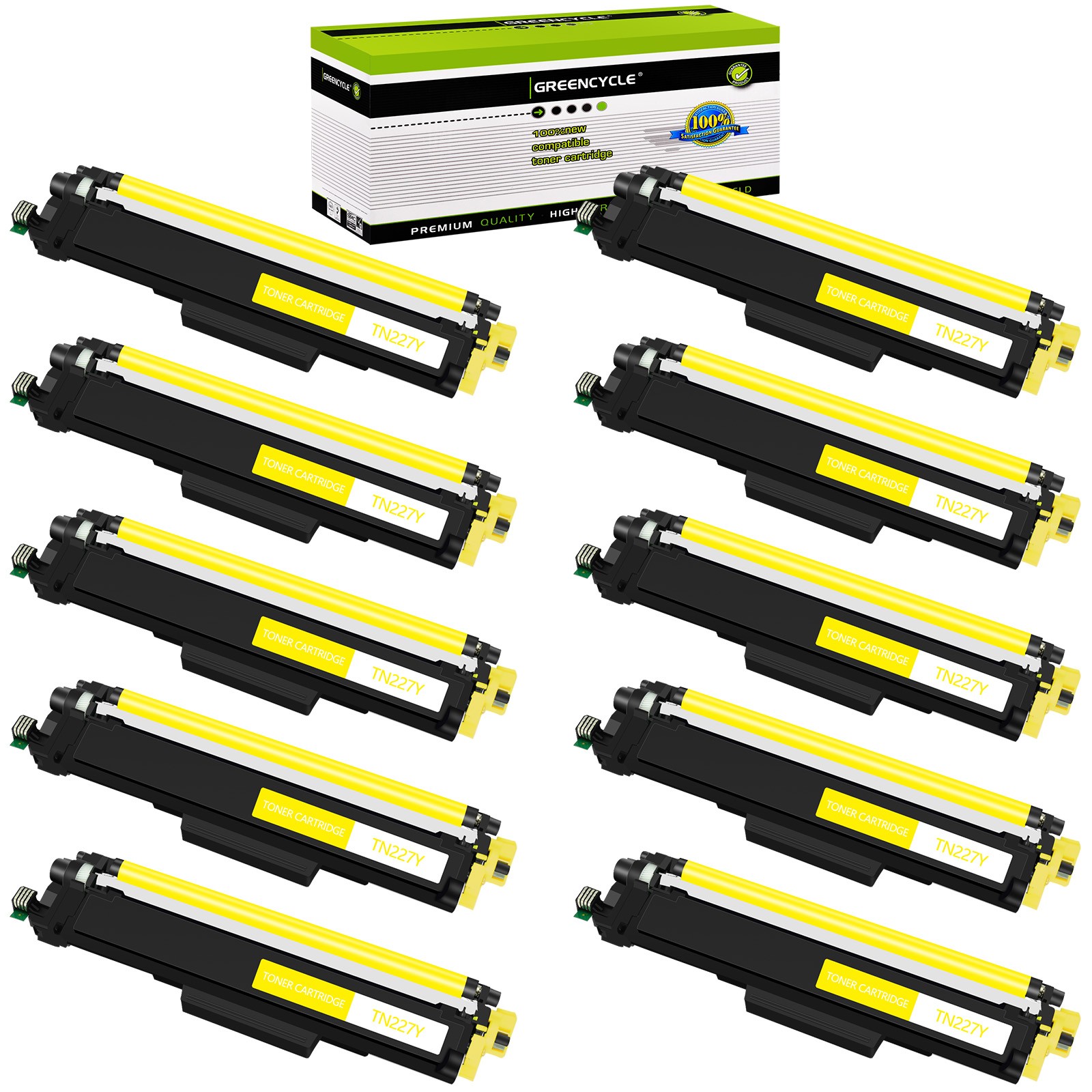 10PK TN227YL Yellow Toner Cartridge for Brother HL-L3210CW L3230CDW L3270CDW