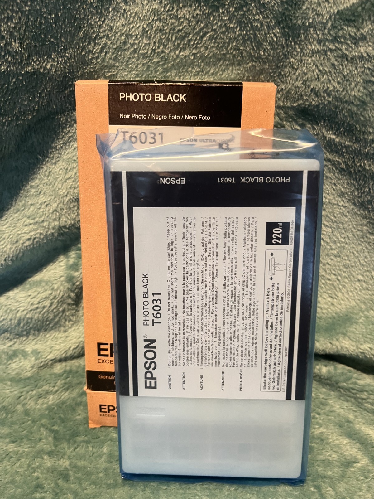 Epson T6031 Photo Black Ink Cartridge Genuine Date: 2020