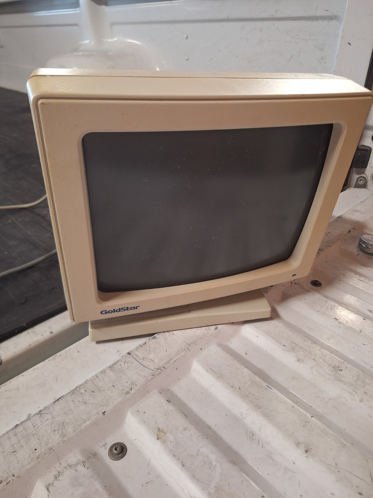 Vintage Goldstar Home Computer Monitor 1210A 11" Screen Retro Gaming For Parts