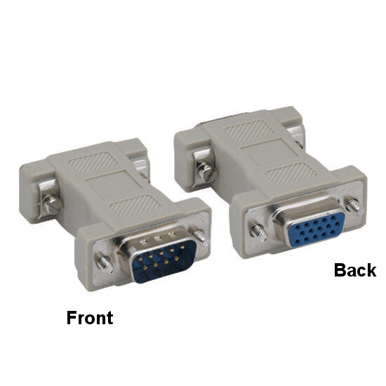 10PCS DB9 Male to HD15 Female Adapter Molded Shielded MultiSync Monitor/VGA Card