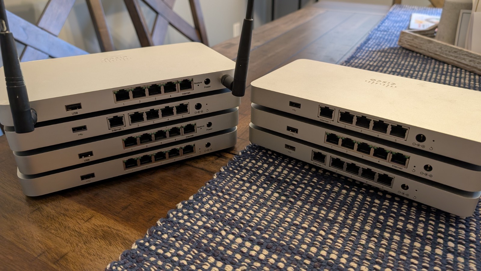Lot of 7 Cisco Meraki MX67 / MX64 / MX64W Firewalls - Factory Reset & Unclaimed