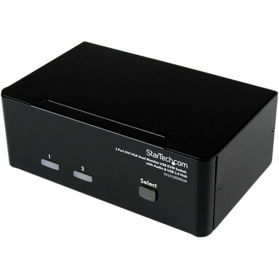 StarTech 2 Port DVI VGA Dual Monitor KVM Switch USB with Audio & USB 2.0 Hub