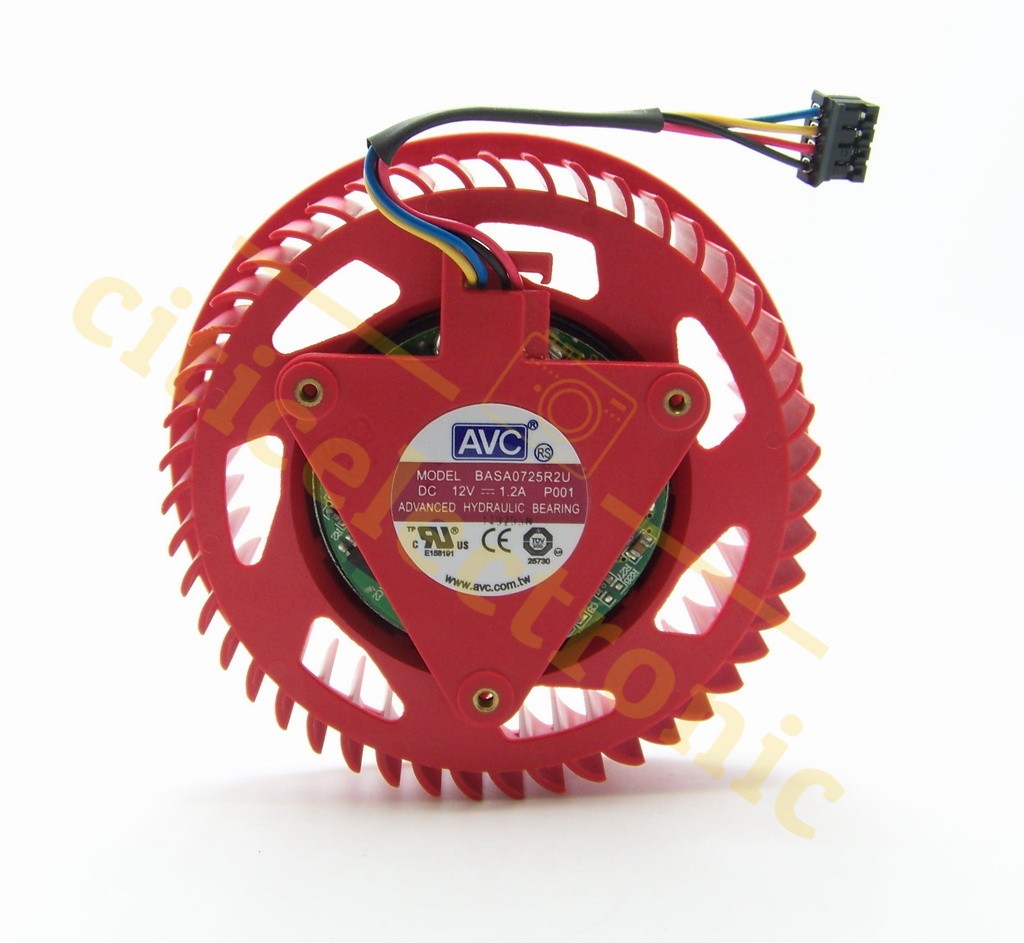 AVC BASA0725R2U 12V 1.20A For ATI HD5870 HD5970 graphics card fan turbine