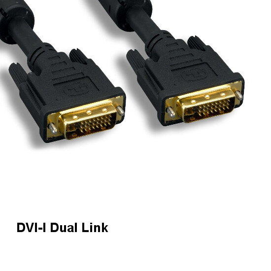 Kentek 15' DVI-I 24+5 Integrated Dual Link Cable 28 AWG TV PC Porjector Display