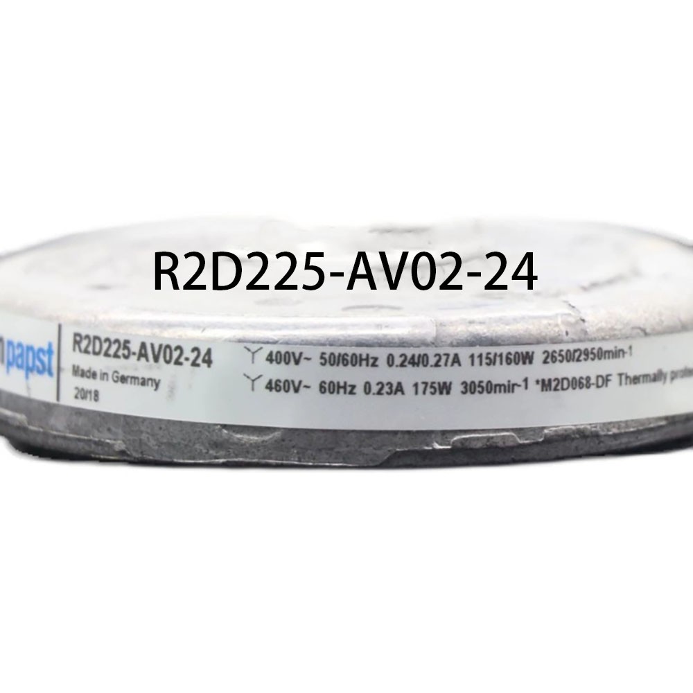 New Ebm-paps 400~460VAC 0.24/0.27A φ225MM R2D225-AV02-24 Electric Cabinet Fan