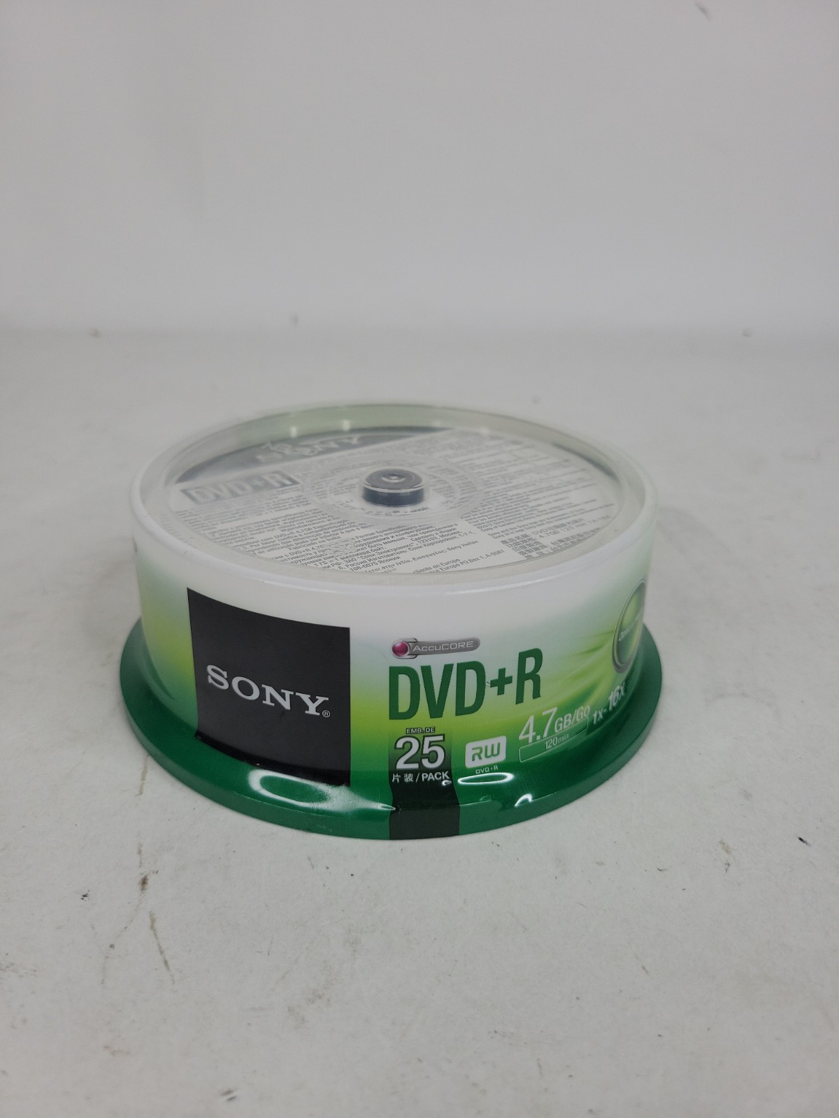 SONY DVD+R Spindle 25 Pack Blank Media Discs 8X 4.7GB 120 Min BRAND NEW SEALED