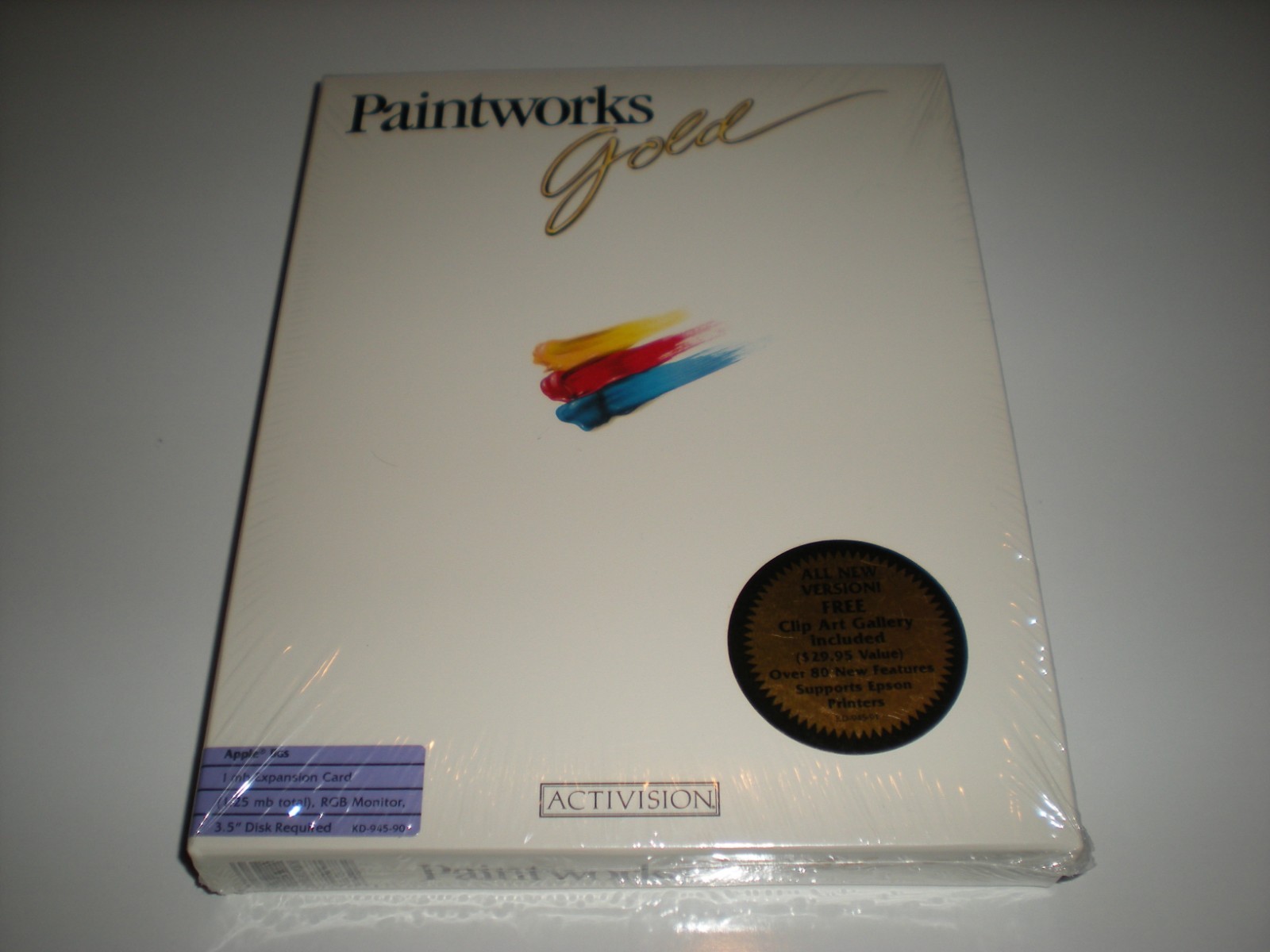 Paintworks Gold by Activision for the Apple IIGS computers.  Unopened old stock.