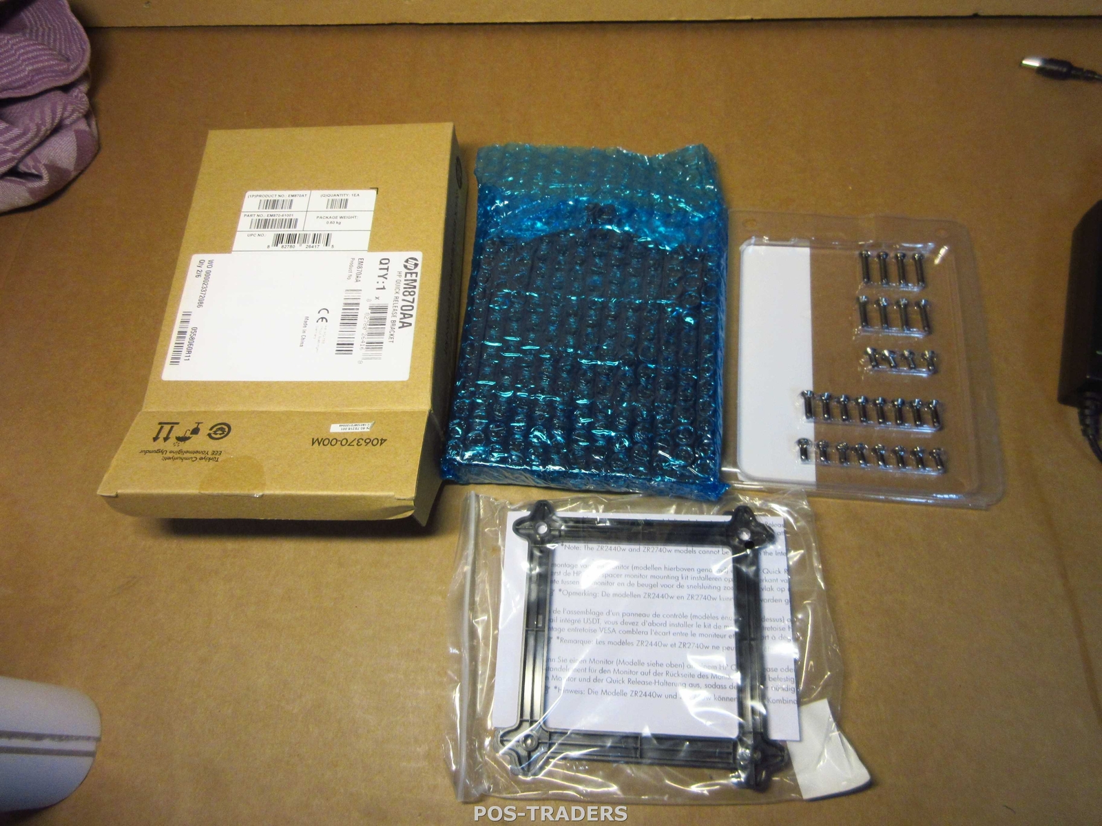 HP EM870AA Quick Release - for Flat Panel Monitors VESA Sure-Lock NEW NEW NUOVO