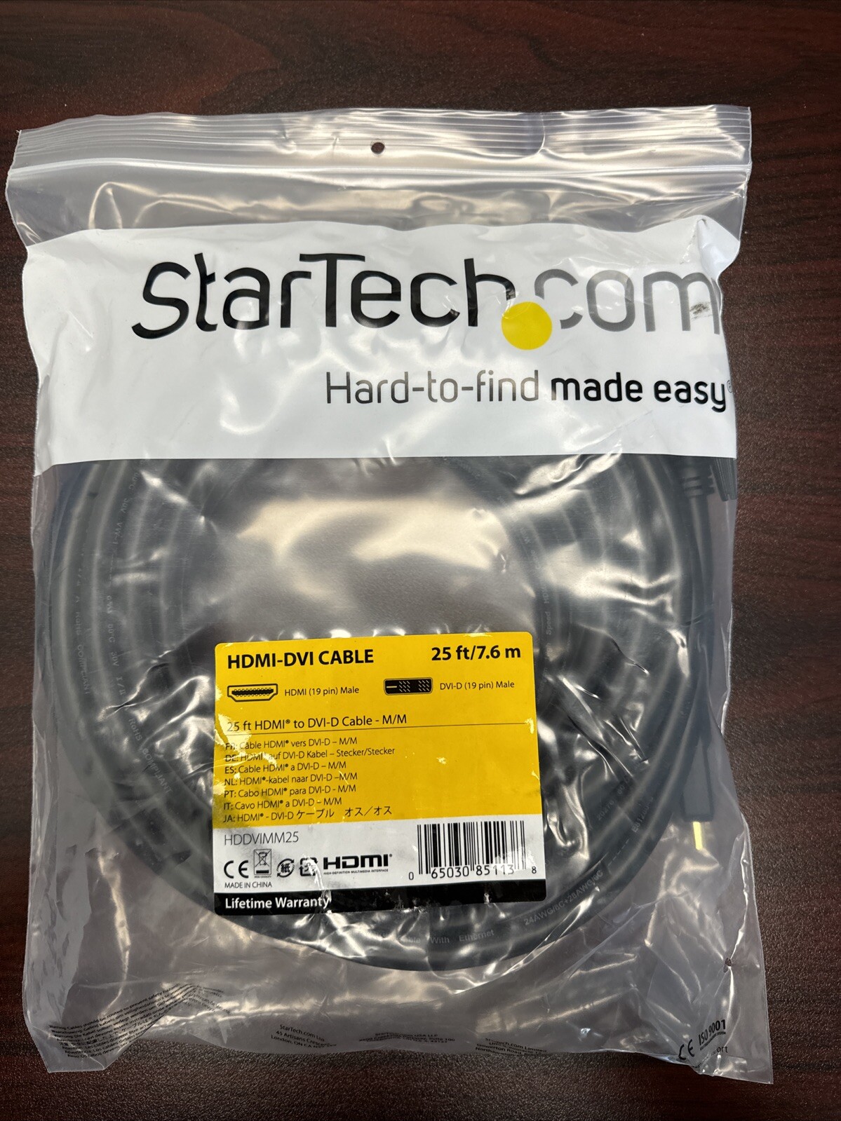 StarTech 25 ft High Speed HDMI-DVI Cable