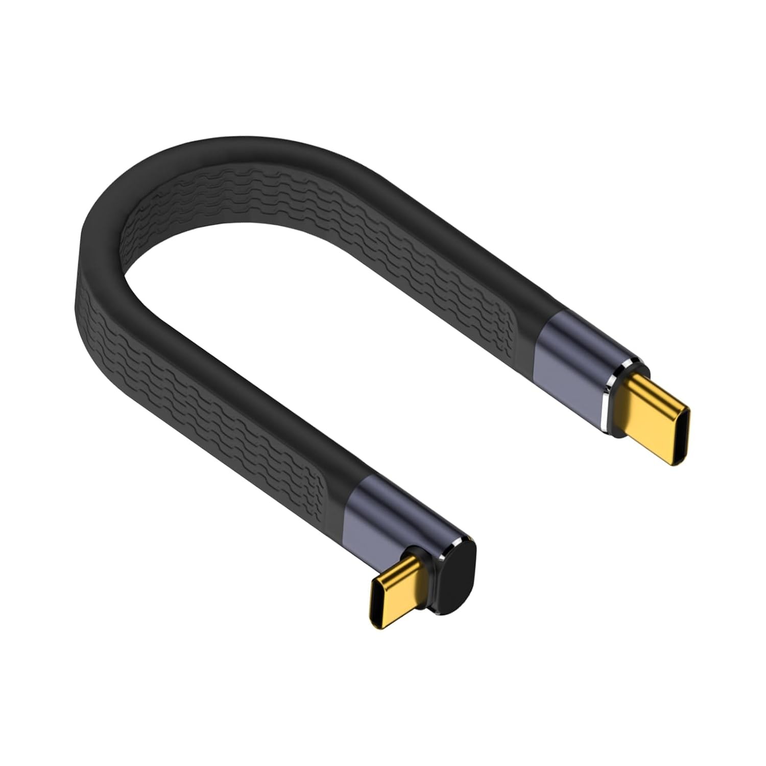 Poyiccot 5 inch Short USB-C Cable 90 Degree, Up & Down Short USB-C to USB C Cabl