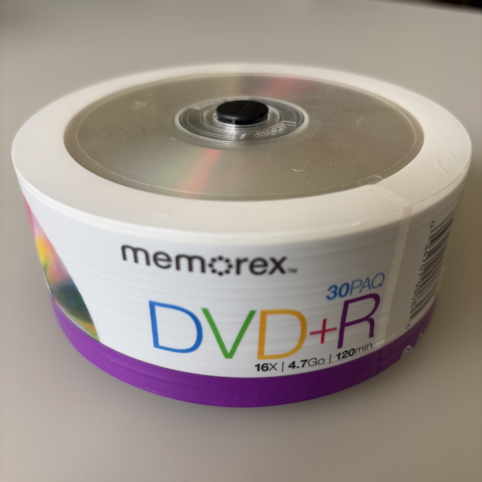 Memorex DVD-R Blank Recordable Discs 4.7 GB 16X Speed 120 Min 30 Pack Sealed