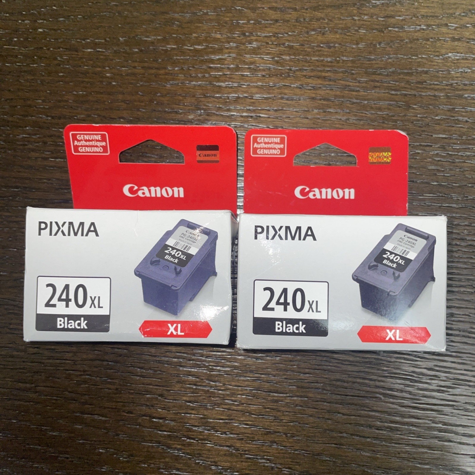 Lot of 2 NEW Canon Pixma 240 XL Black Ink Cartridge - New In Box