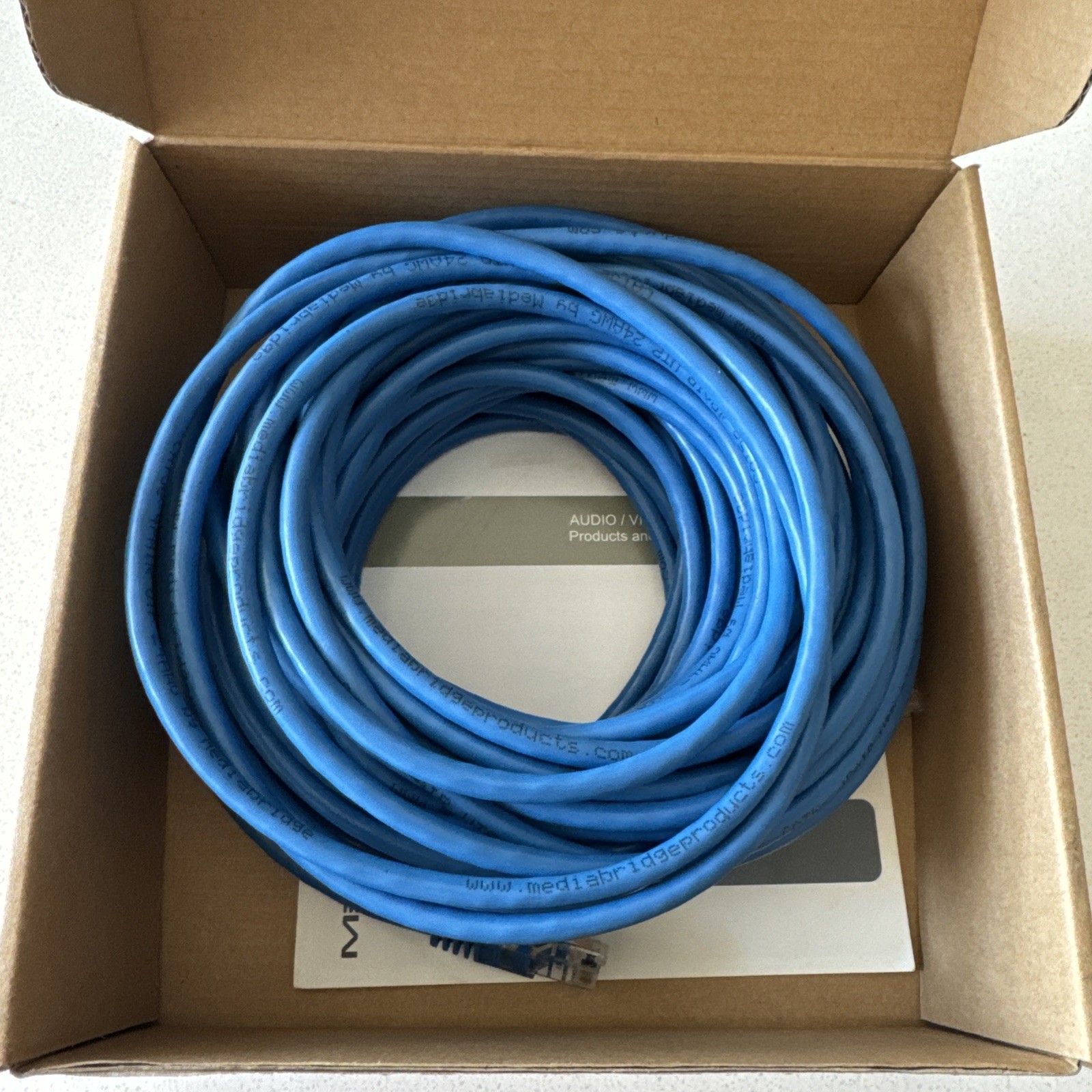 Mediabridge 31-399-50X Cat5e 50ft Ethernet Network Cable - Blue