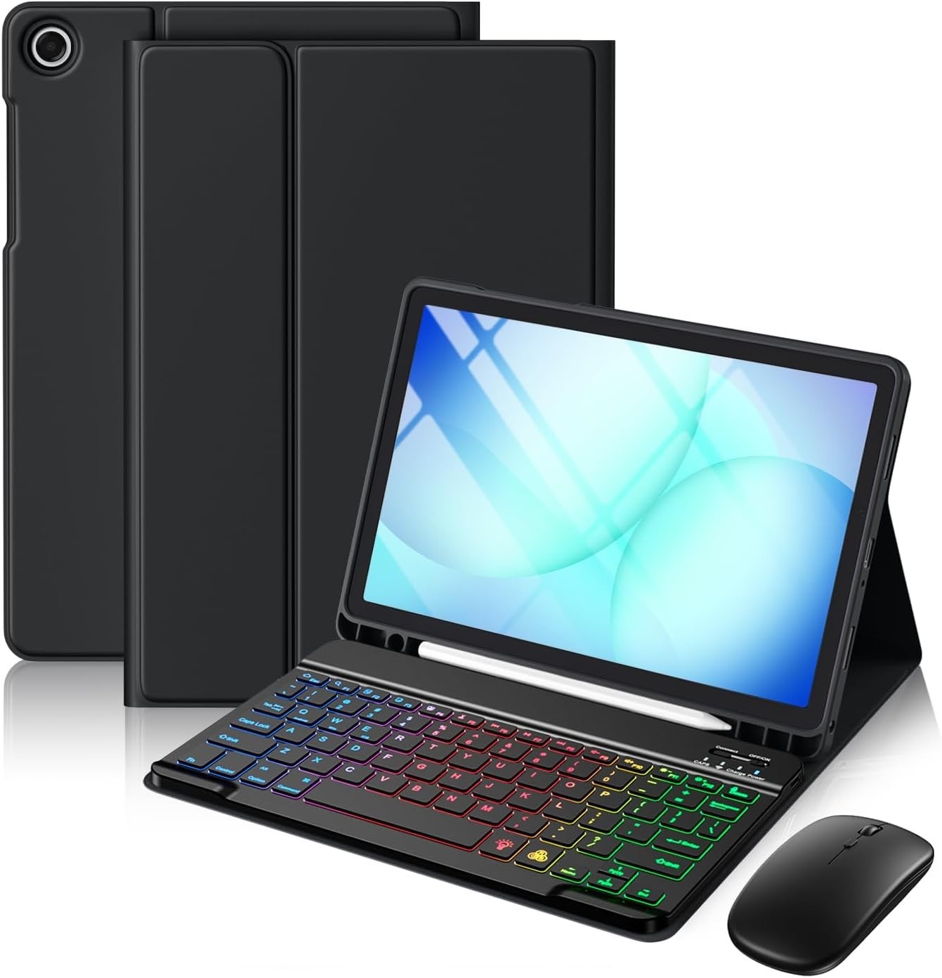 for Galaxy Tab A11 Plus/A9 plus 11" Case with Keyboard-Wireless Mouse Backlit De