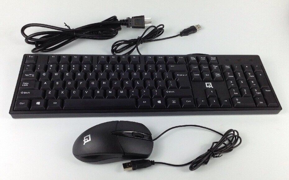 QR wired keyboard and optical mouse QR-70 - Black