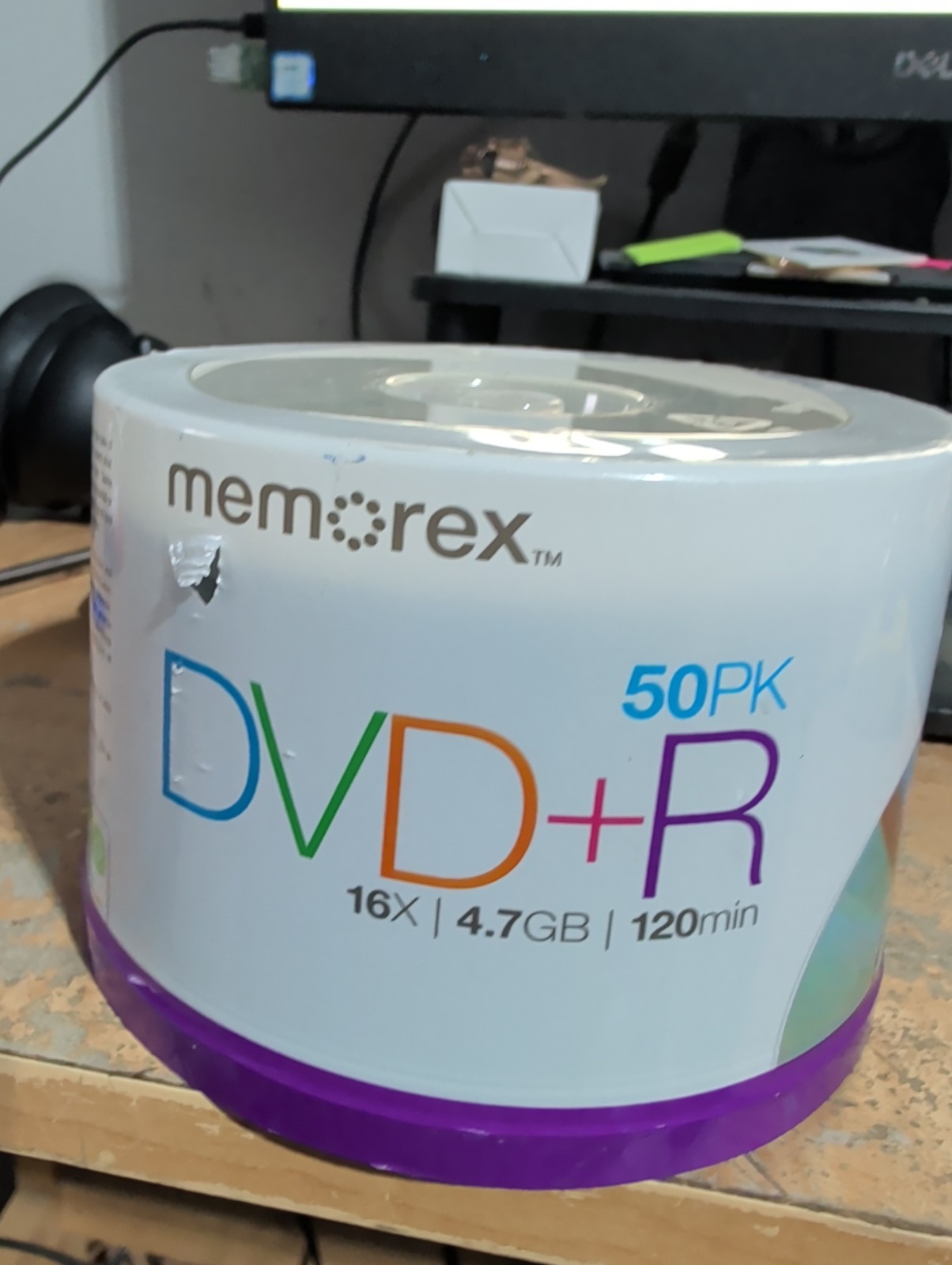 Memorex DVD+R Cool Colors 16X 4.7 GB 120 Min Disc 50 Pack Blank DVD NEW