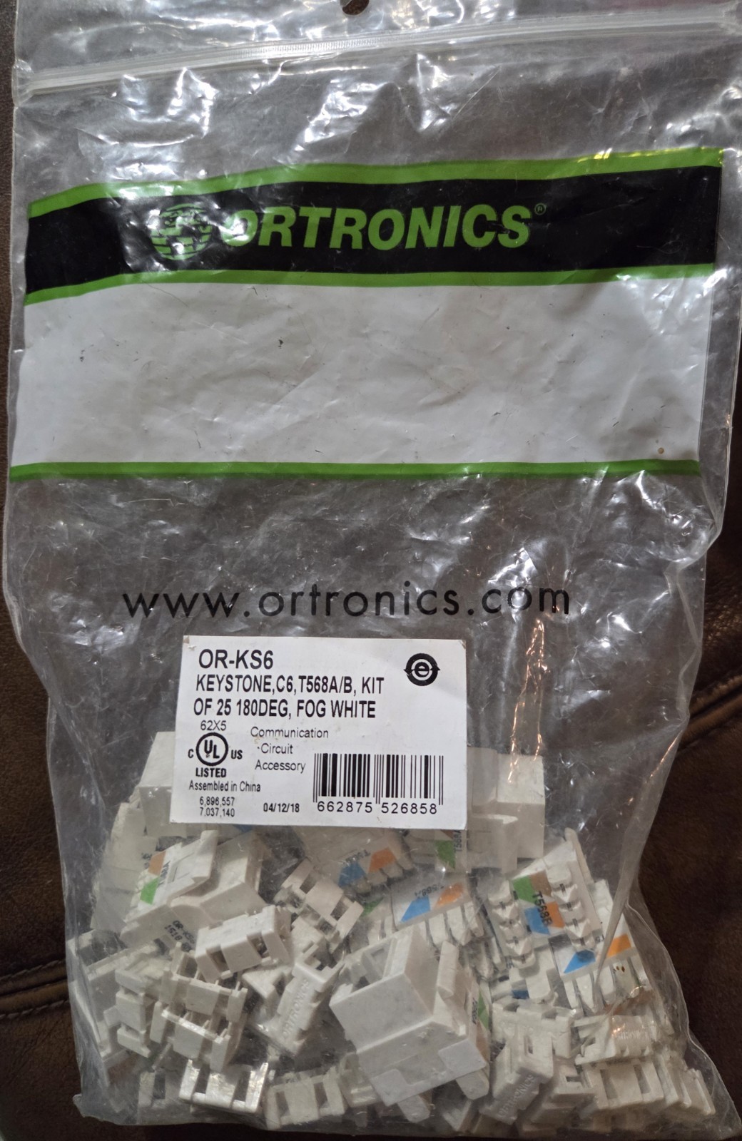 Ortronics Ks6 Fog White
