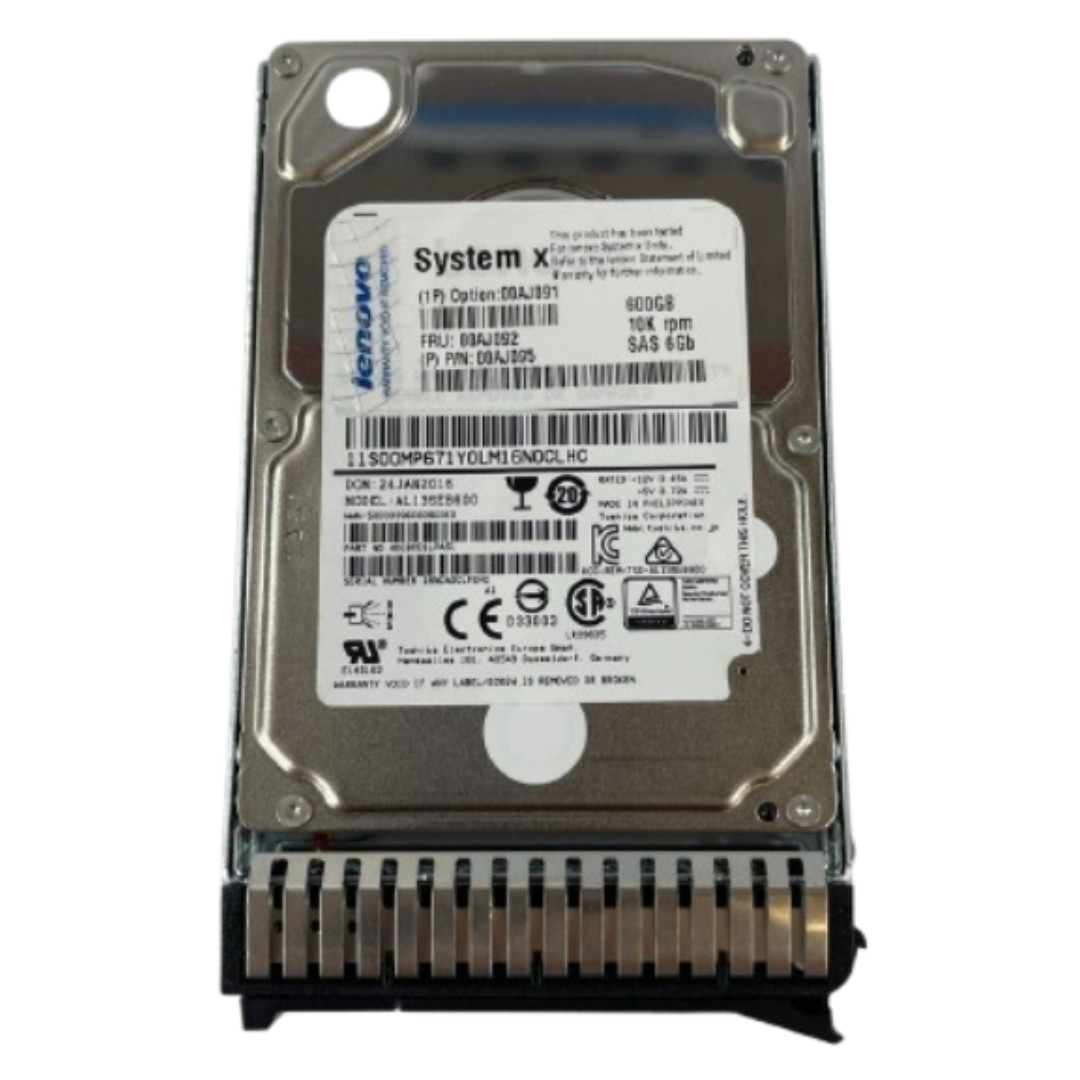 Dell 00AJ092 600GB 10K 6Gb/s SFF 2.5" SAS Enterprise HDD ST600MM0006