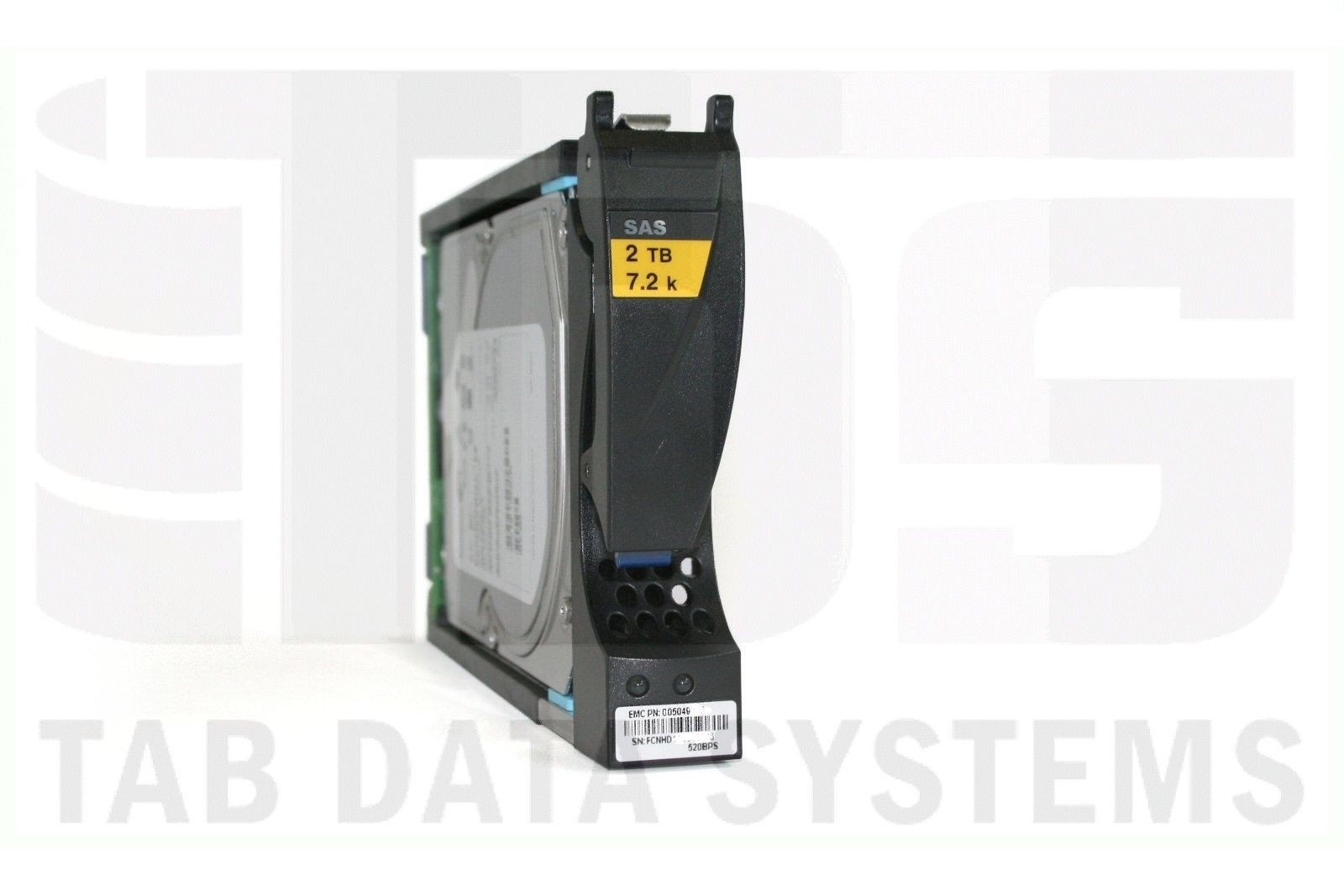 EMC V3-VS07-020 2TB 7.2K 3.5" SAS HDD Drive for VNX5100 VNX5300