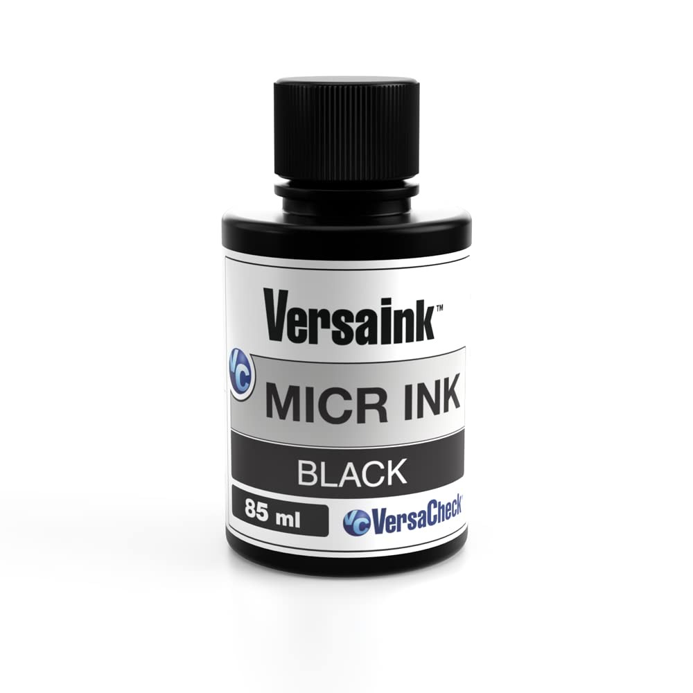 VersaInk-Nano Black MICR Ink -85ml – Magnetic Ink for Check Printers and All-in-
