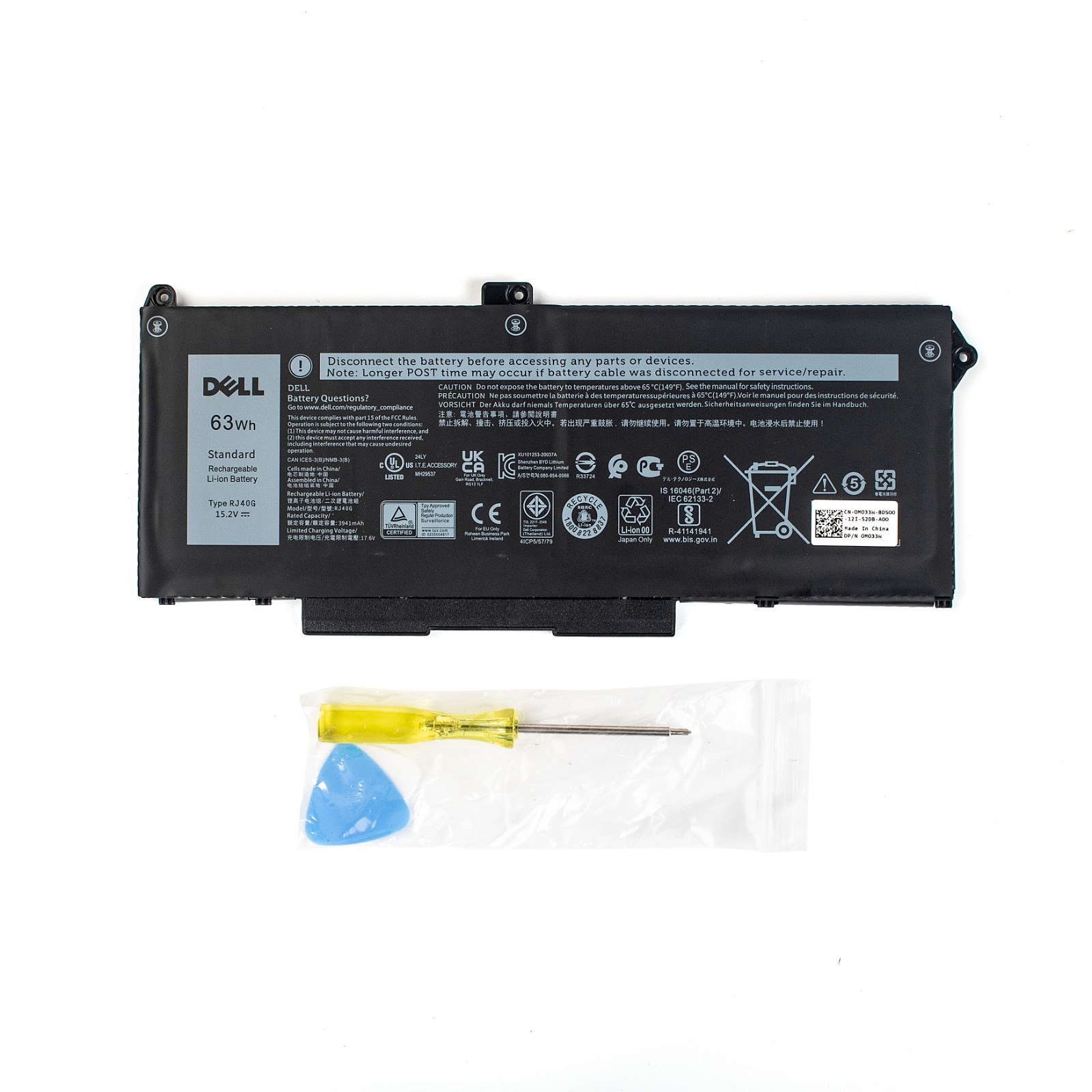OEM Geniune 63WH RJ40G Battery For Dell Latitude 5420 5520 3560 01K2CF M033W NEW