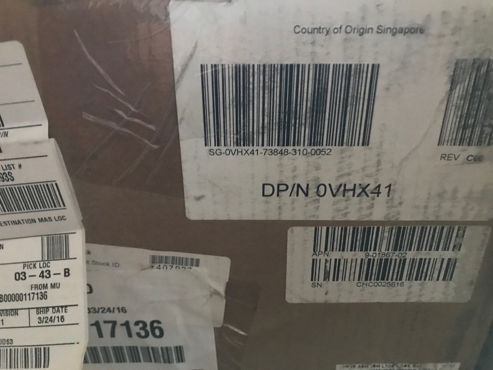 Dell 0VHX41 ML6000 LTO-5 SAS FH Tape Drive