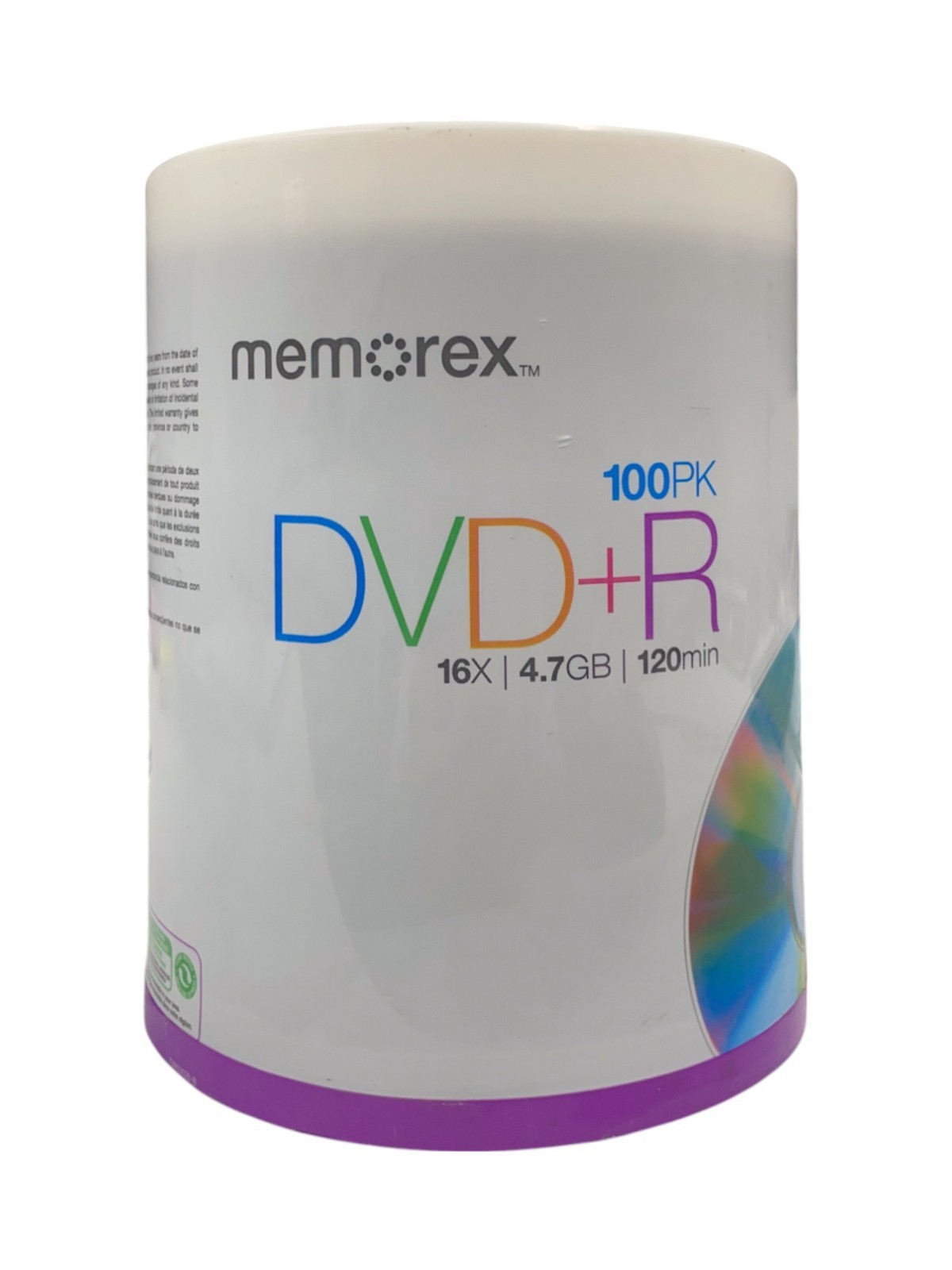 Memorex DVD+R Digital Media 16X 4.7GB 120Min 100 Pack Factory NEW SEALED