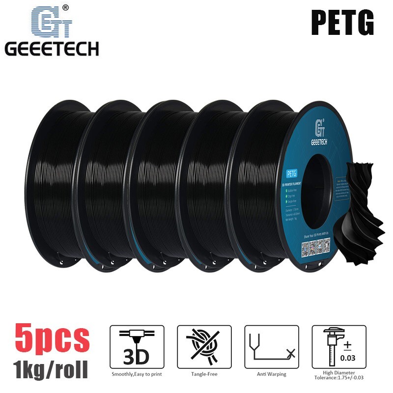 5KG PETG Filaments Geeetech 3D Filament 1.75mm Strong & Durable Consumables