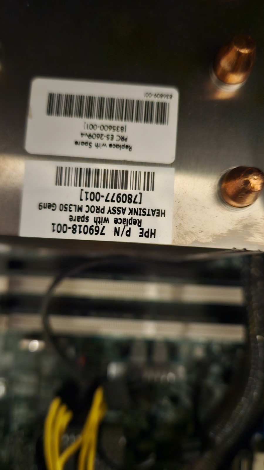 HP ProLiant ML350/ML110 Gen9 CPU Cooling Heatsink P/N: 780977-001 769018-001