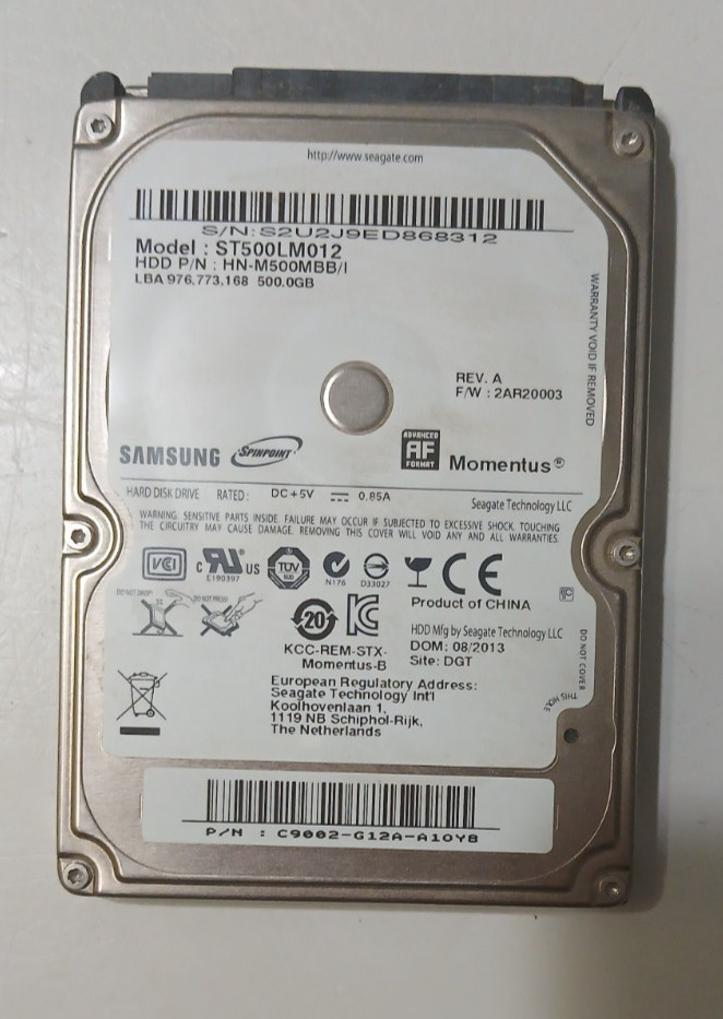 Samsung ST500LM012 HDD 500GB Momentus SpinPoint