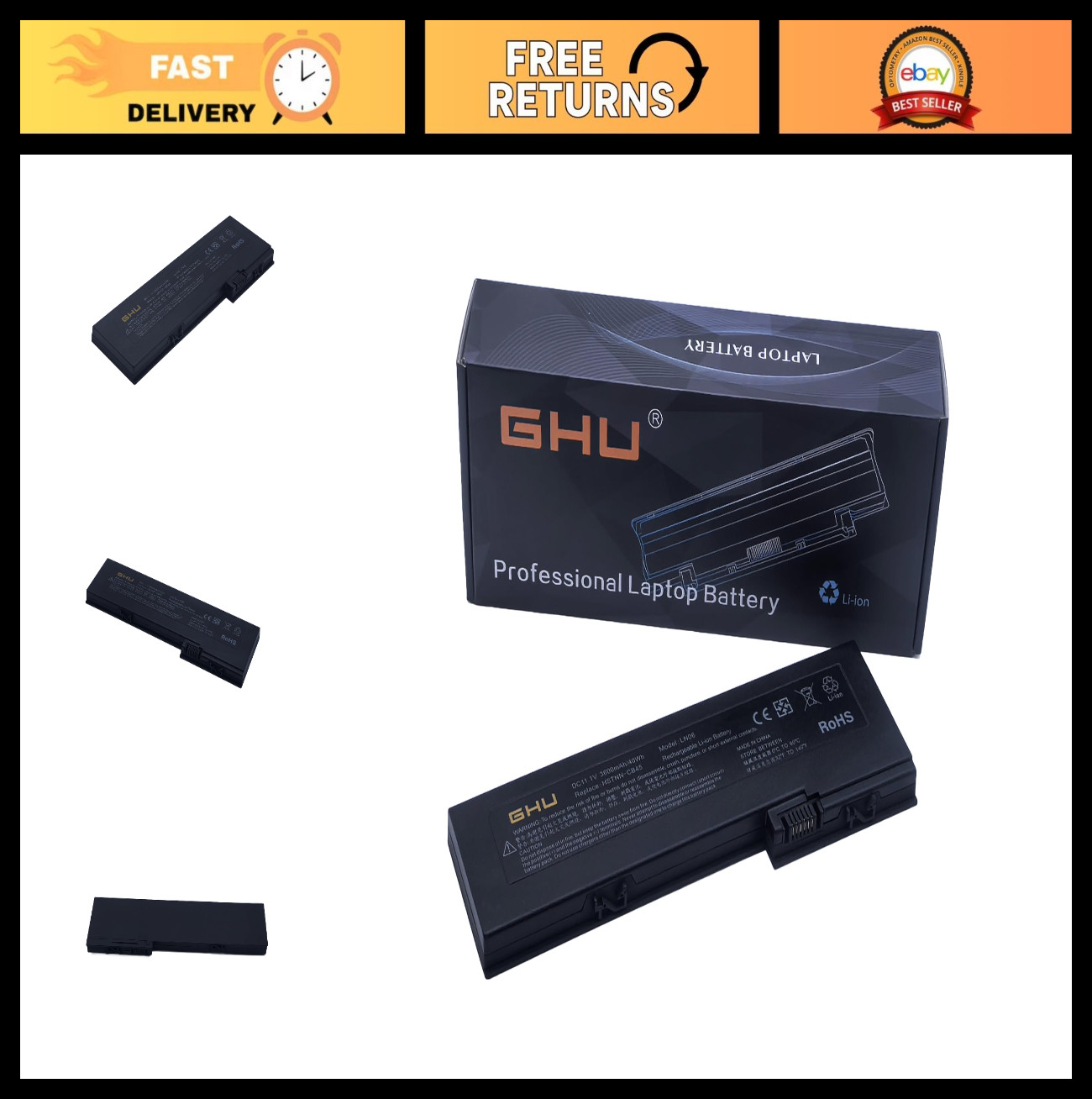 40WH Laptop Battery for HP EliteBook 2730p 2740p 2760p 2710p Tablet PC - High Ca