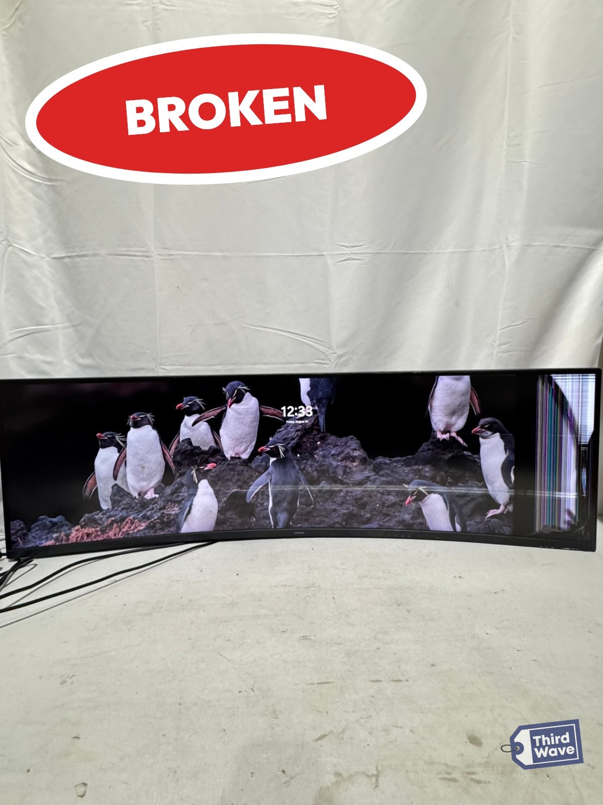 (BROKEN) Samsung Odyssey CRG 49in Curved Gaming Monitor QLED 120Hz 5120x1440