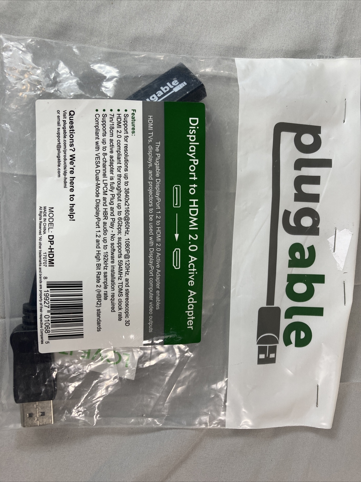 Plugable Active DisplayPort to HDMI Adapter - Connect Any DisplayPort-Enabled