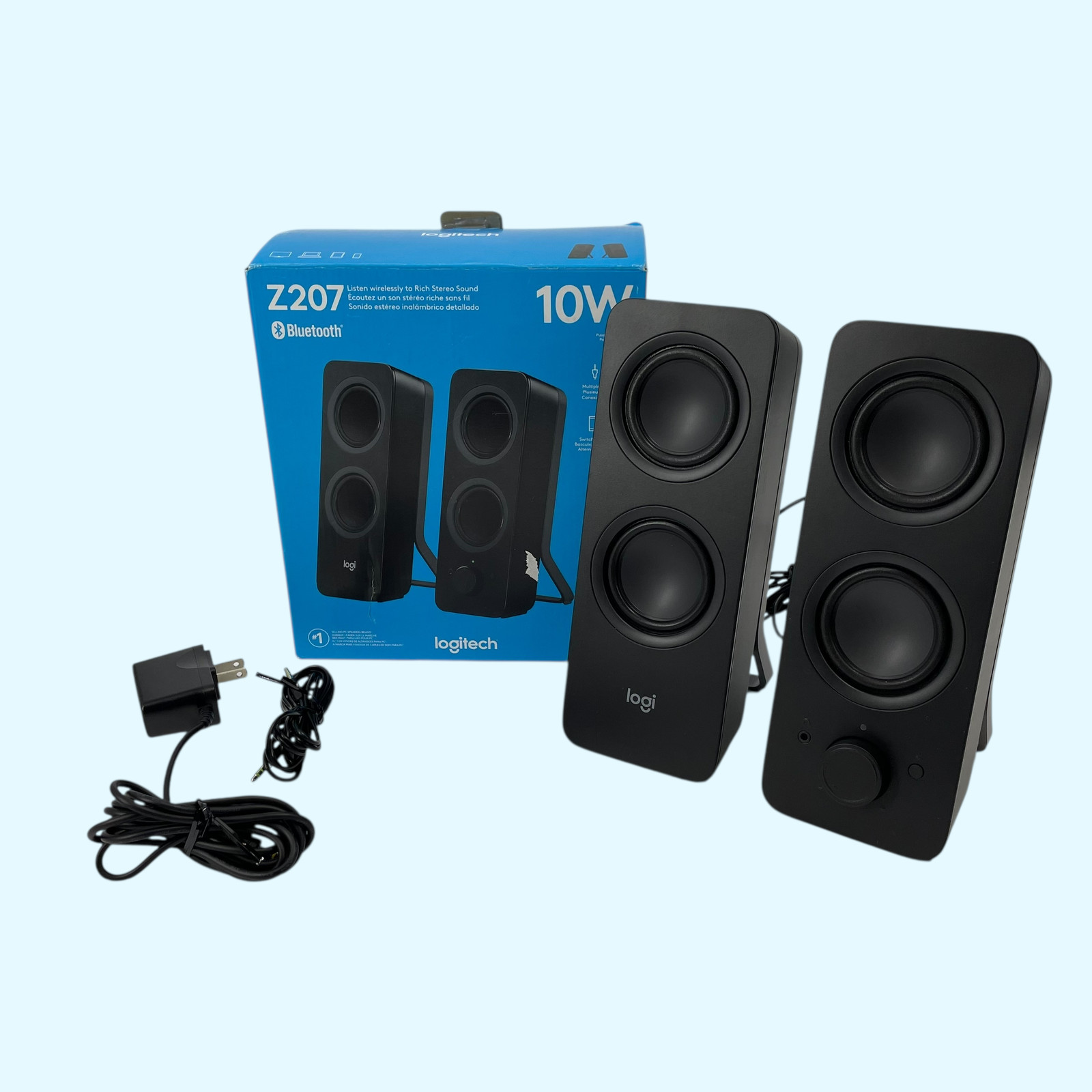 Logitech Z207 2.0 Stereo Computer Speakers with Bluetooth Black #UG5360
