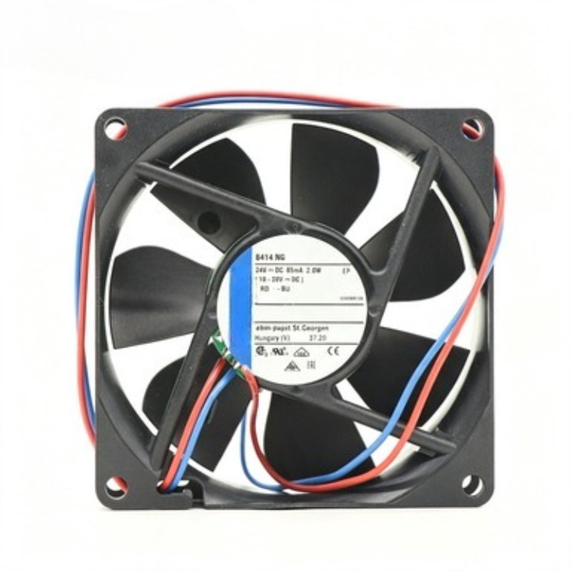 Ebmpapst 8414NG DC Axial Fan 24V 85mA 2.0W 80*80*25MM 2-Wires Papst Cooling Fan