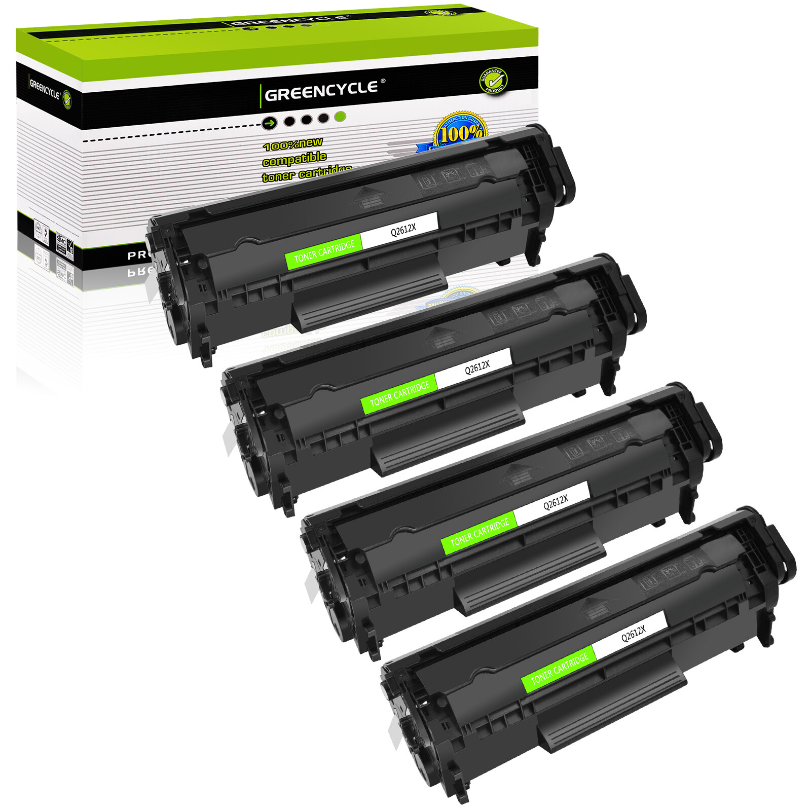 4PK Q2612X 12X Toner Cartridge Compatible with HP LaserJet 3030 3050 M1005 MFP