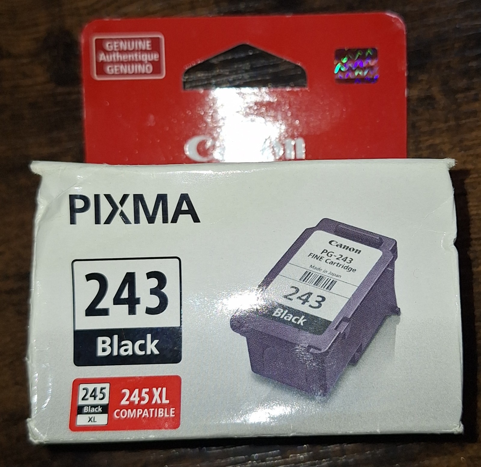 Canon PG-243 Black Ink Cartridge Genuine PIXMA Printer Ink PG243