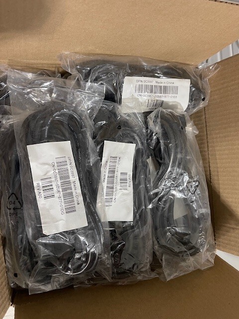 BRAND NEW,  LOT OF 24,  DELL --0C3997,   Extension AC Power Adapter Cable, 10FT