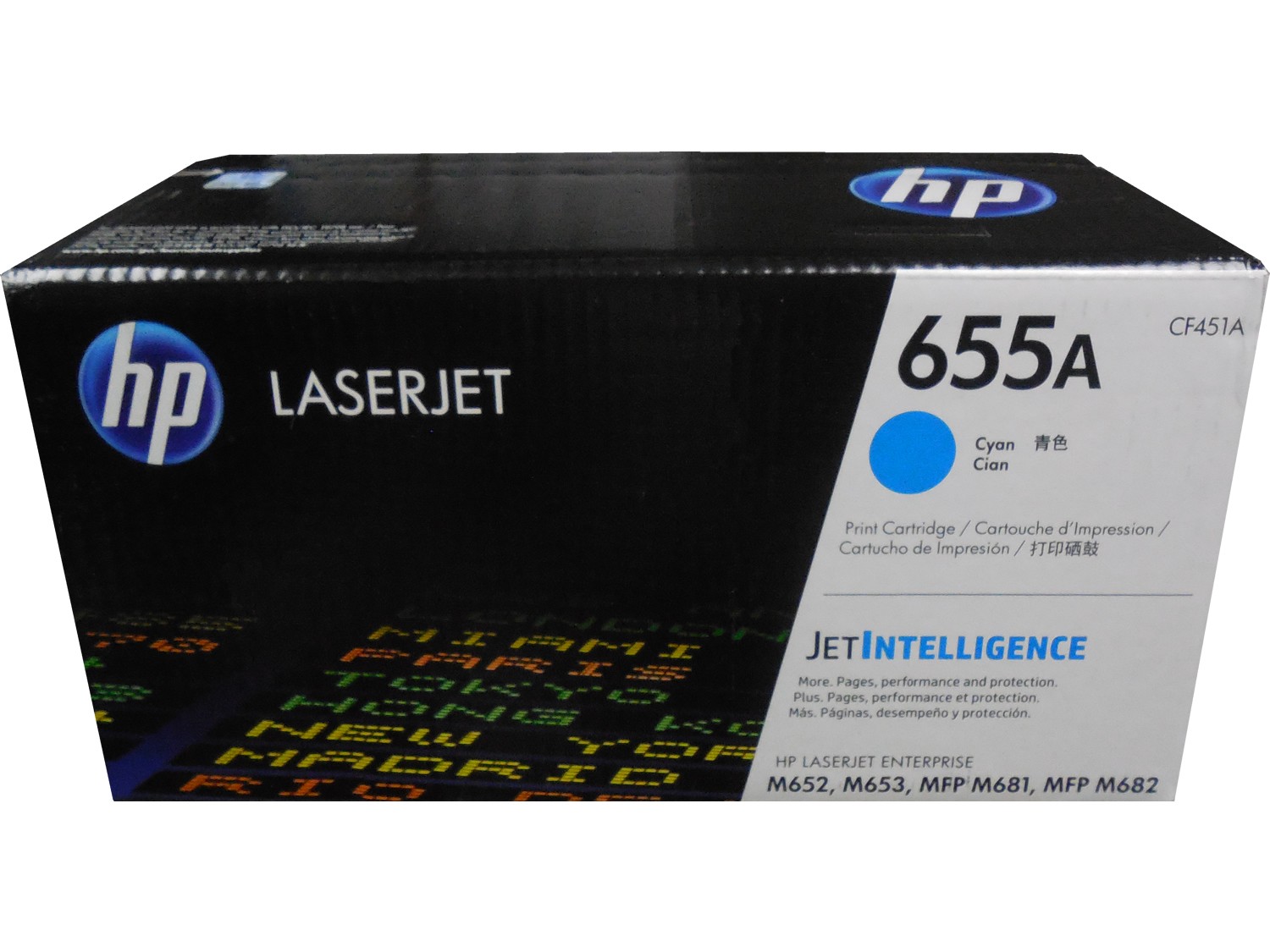 HP CF451A (655A) Cyan Toner Cartridge Genuine OEM Original