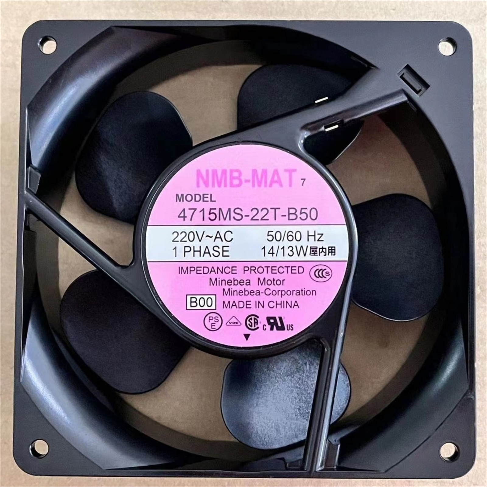 5pcs NMB-MAT 4715MS-22T-B50 50/60Hz MODEL Fan 120*120*38mm 220V AC 14/13W