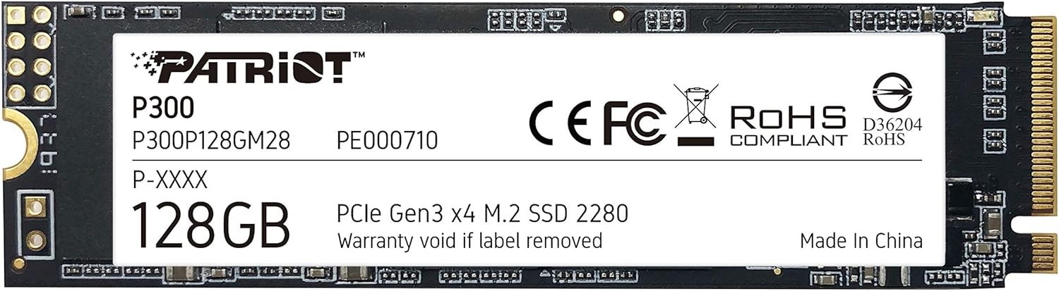 Patriot P300 M 2 PCIe Gen 3 x4 128GB Low-Power Consumption SSD Interface 3