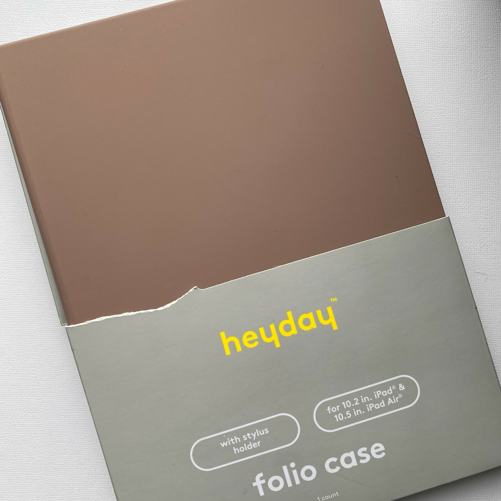 New Heyday Folio Case for 10.2 in iPad & 10.5 in iPad Air - Brown, Faux Leather