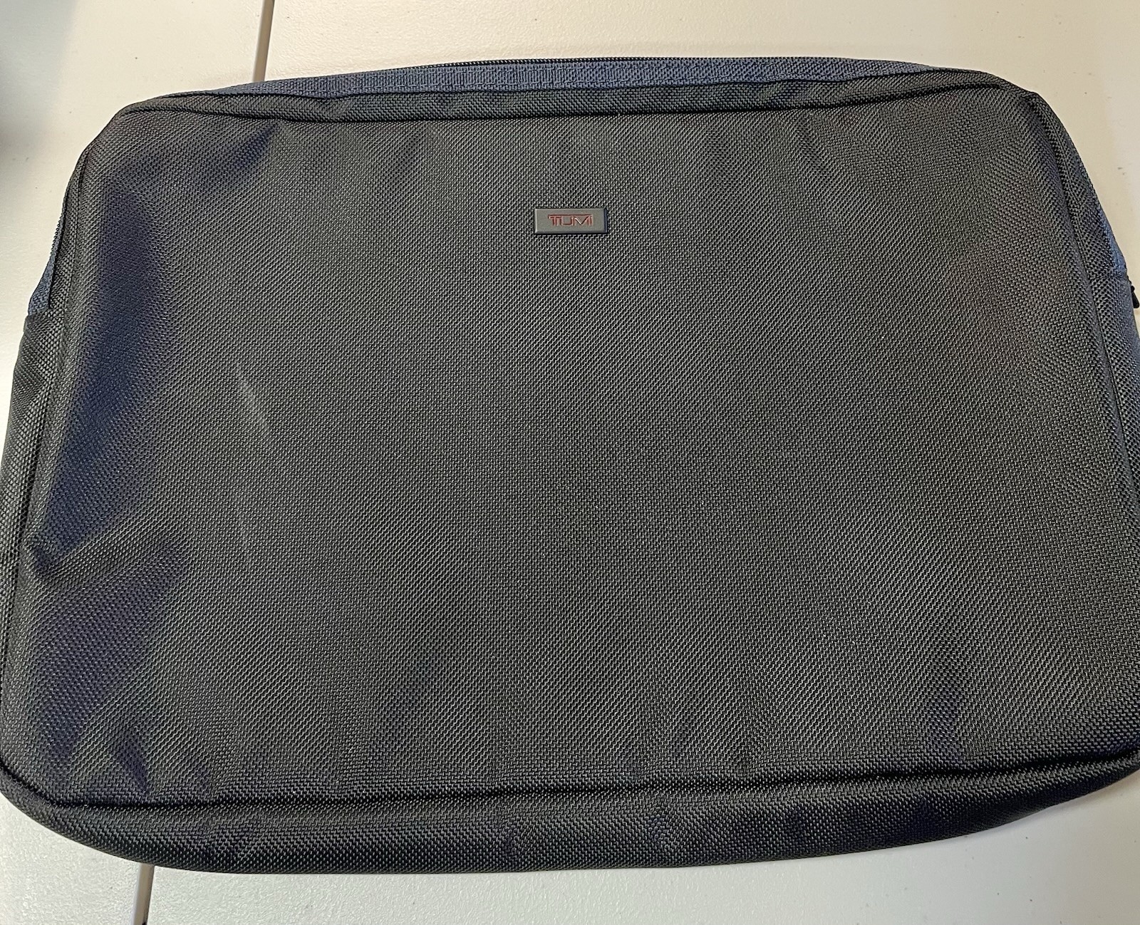 TUMI Black Ballistic Nylon Large Wide Laptop Tech Case Bag 15 Inch
