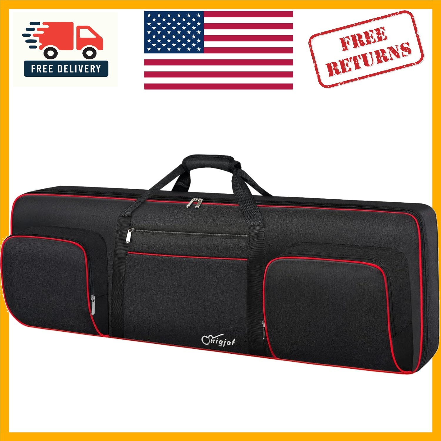 Durable 76-Key Keyboard Soft Case - Lightweight, Waterproof & Secure Transport