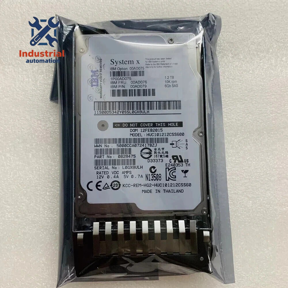 New IBM 00AD075 00AD076 00AD079 00AD077 1.2TB 10K 6G 2.5" G2HS SFF SAS Hdd