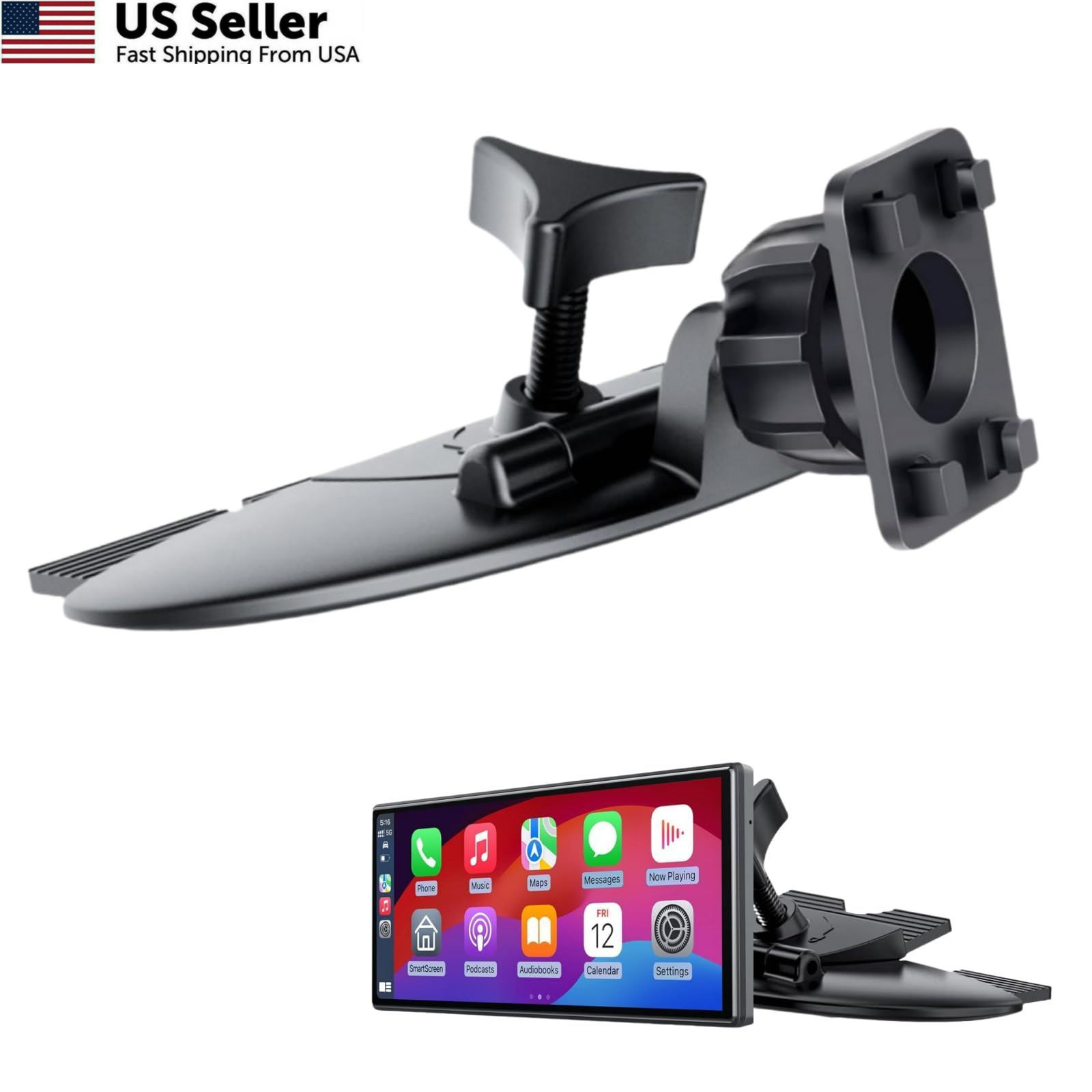 Epronic CD Slot Mount for Carplay Screen 17mm Ball Adapter with Black 