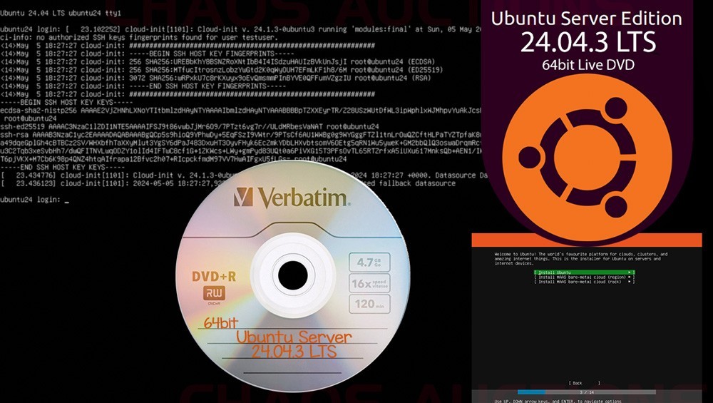 UBUNTU SERVER Linux Install CD & DVD Editions