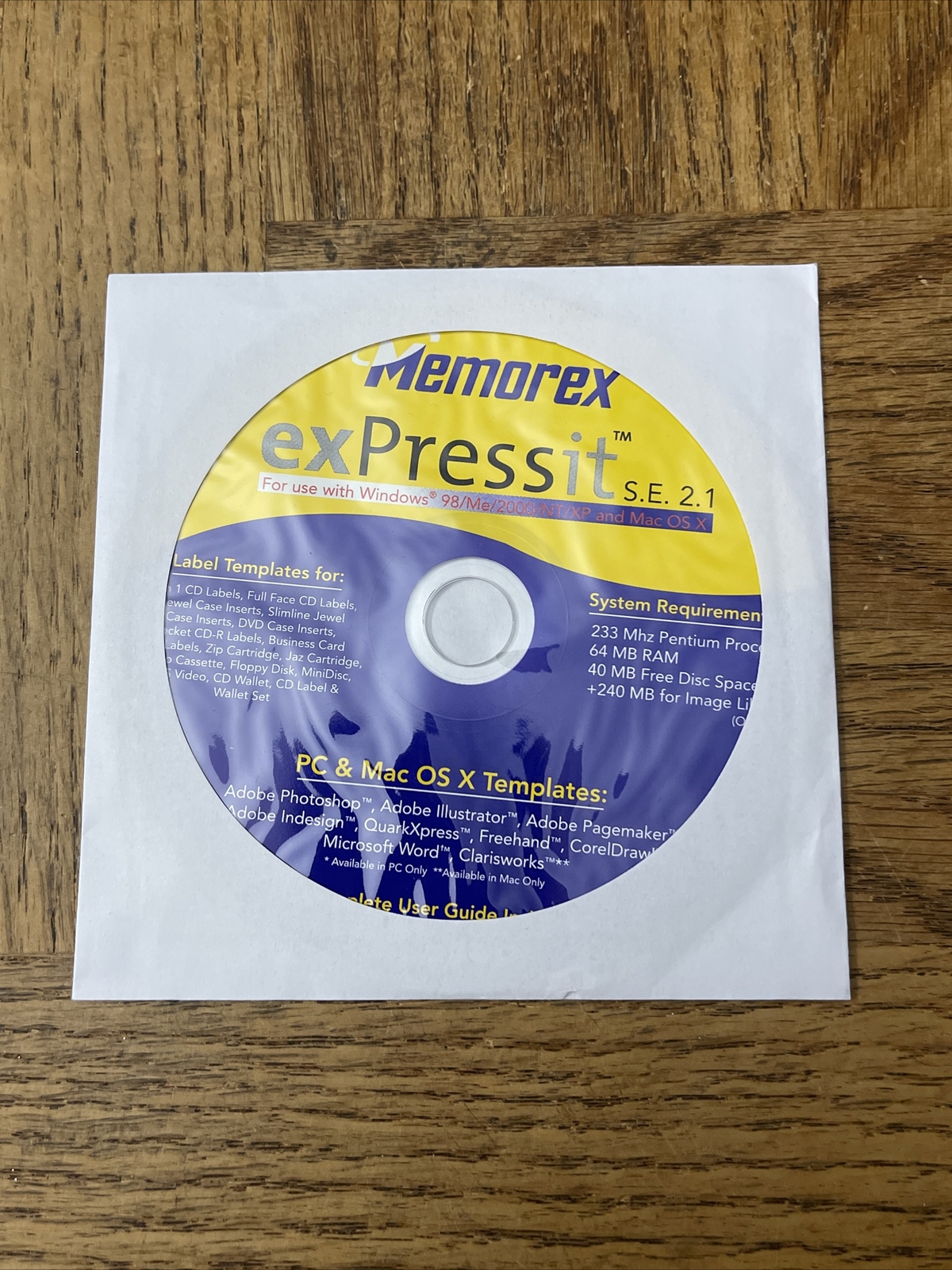 Memorex Expressit PC Software
