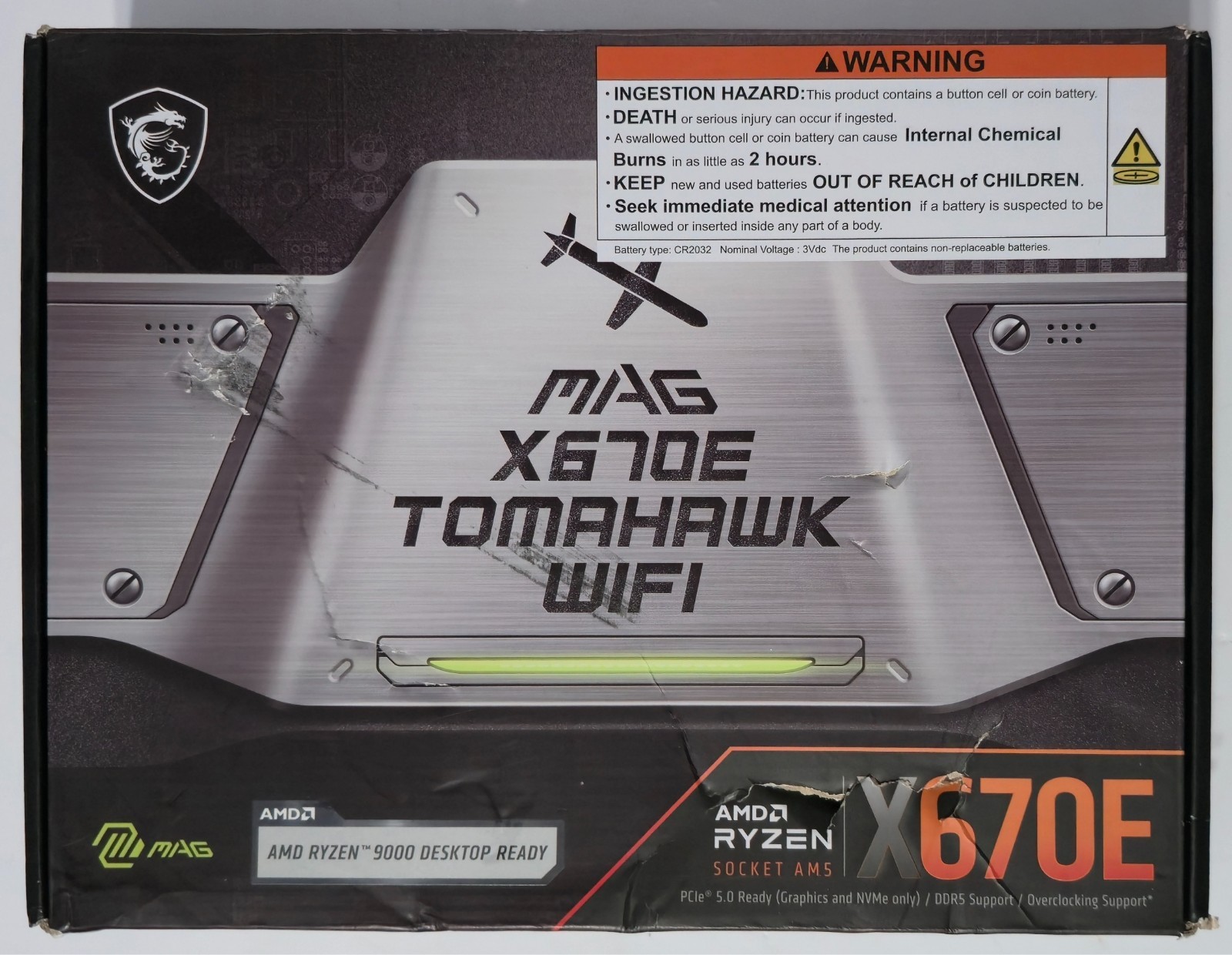 MSI MAG X670E Tomahawk WiFi Gaming Motherboard (AMD AM5, DDR5, PCIe 5.0, ATX)