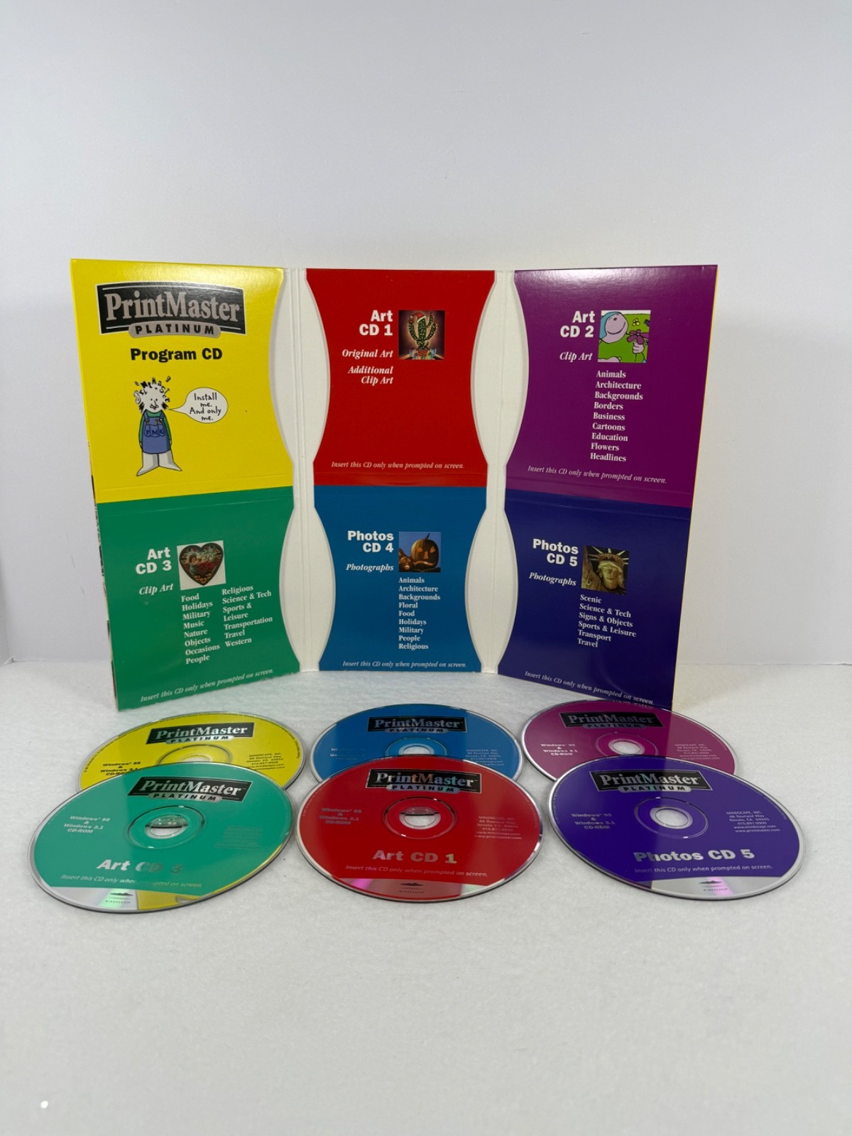 PrintMaster Platinum Program 6-CD Set Templates, Graphics & Tools by Mindscape